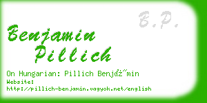 benjamin pillich business card